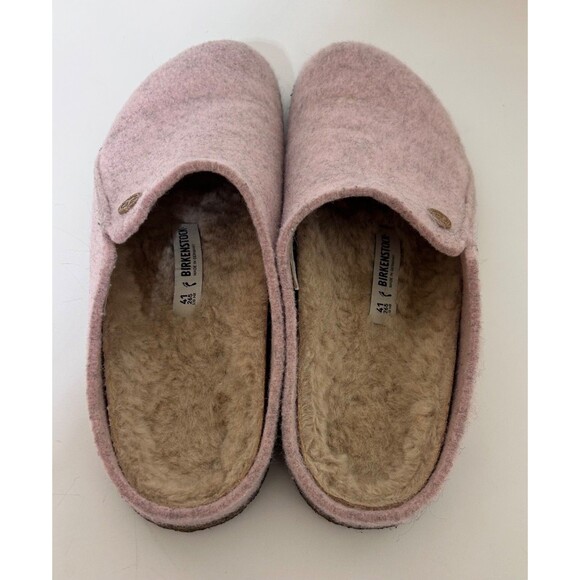 BIRKENSTOCK ZERMATT RIVET Shearling Clog Slipper Wool Pink Size 41 Women 10 e - Picture 10 of 14